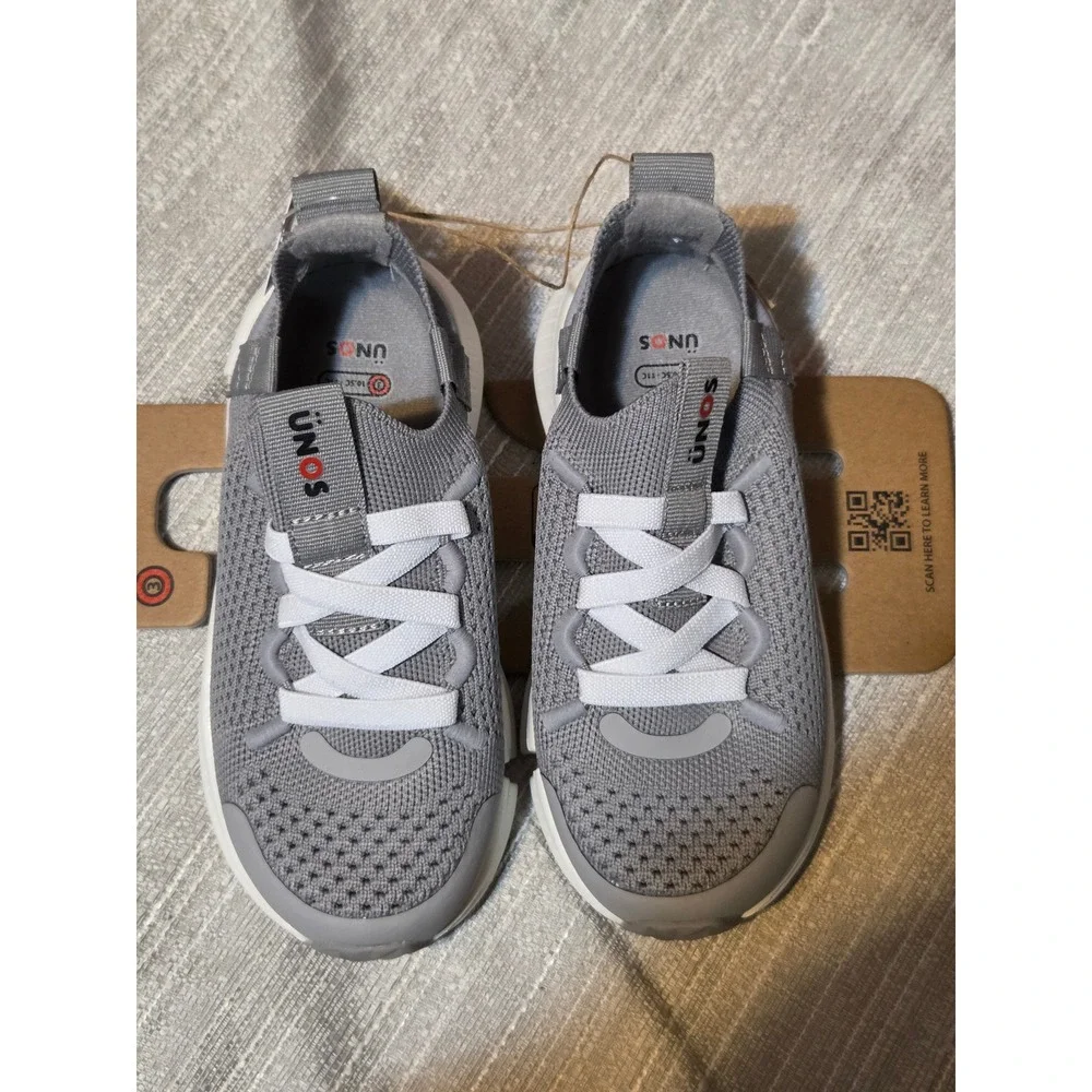 UNOS by SZ Neillium Kids Gray Knit Expandable Sneakers Size 3 10.5C-11C